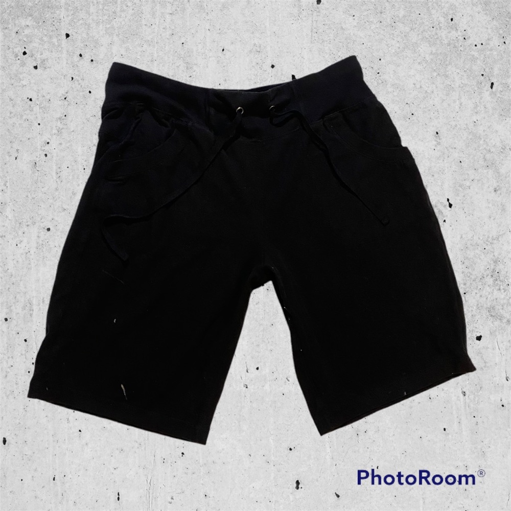 Tek Gear large black shorts stretchy soft elastic waist high rise